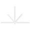 Ekena Millwork Kennewick Architectural Grade PVC Gable Bracket, 108"W x 63"H x 4"D x 4"F, 14/12 Pitch GBP108X63X0404KEN00 - alternate 2
